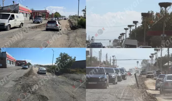 Էջմիածին-Աշտարակ ճանապարհի հիմնանորոգման վերջը չի երևում. փոշին ու ցեխը պատուհաս են դարձել երեխաների ու վարորդների համար