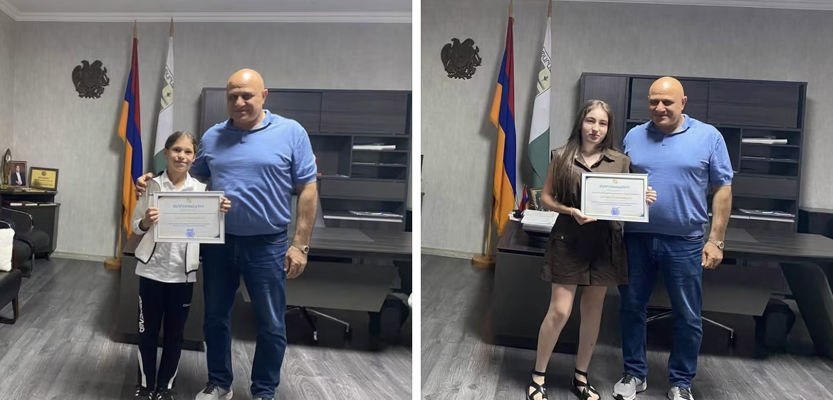 Փարաքար համայնքի ղեկավարն ընդունել է միջազգային հարթակներում հաջողություն գրանցած Պտղունքի շնորհալի աղջիկներին. Փարաքար համայնք