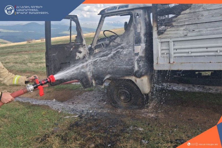 Թեղենիս սարի մոտակայքում այրվել է «UAZ» մակնիշի ավտոմեքենա