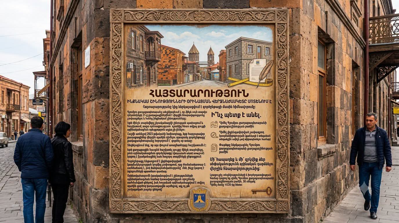 Ինքնակամ շինությունների հաշվառման վերջնաժամկետը մոտենում է. Գյումրու քաղաքապետարան
