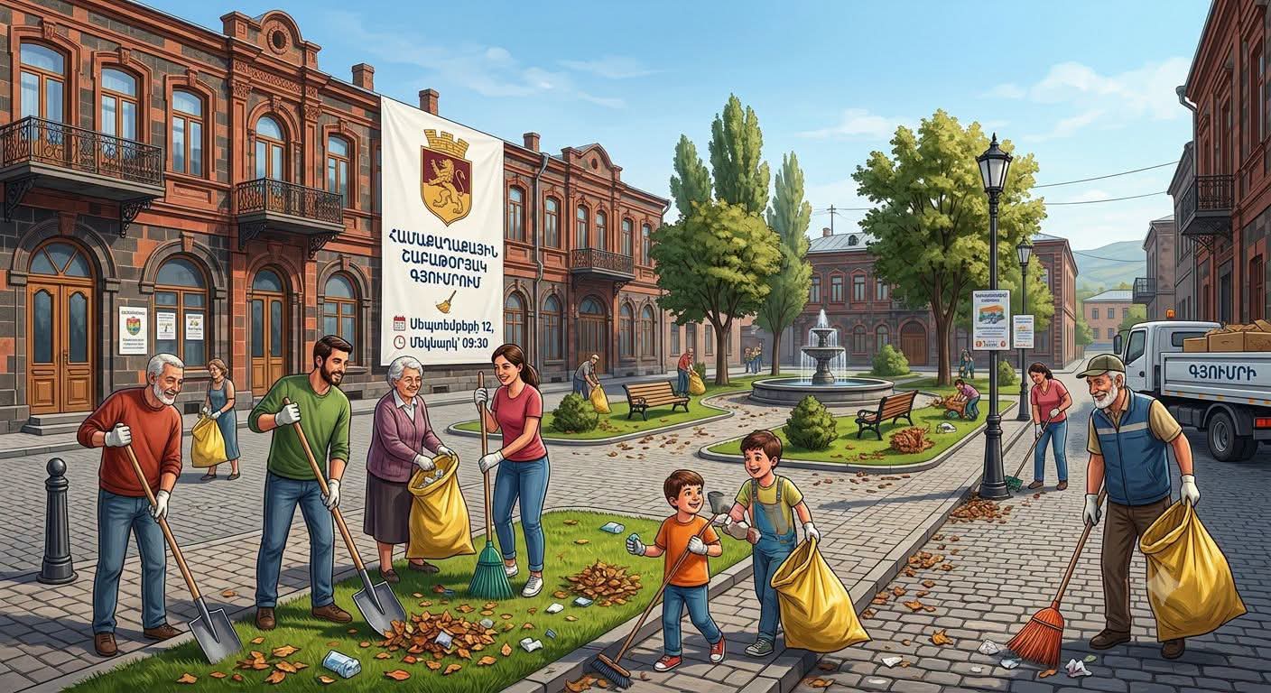 Սեպտեմբերի 12-ին Գյումրիում կանցկացվի համաքաղաքային շաբաթօրյակ. Գյումրու քաղաքապետարան