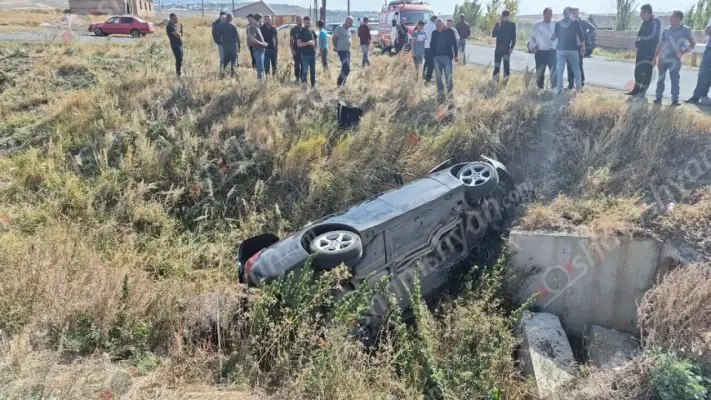 Ավտովթար Շիրակի մարզում․ «BMW»-ն դուրս է եկել ճանապարհից և կողաշրջվել, կա 4 վիրավոր